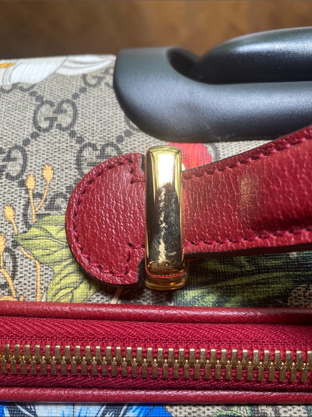 Gucci GG Supreme Flora Carry-On Trolley Suitcase Floral Beige Ebony Michele Era - Picture 14 of 16